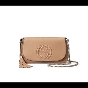 Authentic brand new Gucci beige leather crossbody bag